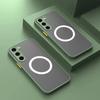 Полупрозрачный чехол Magsafe для Samsung Galaxy S24 S23 S22 S21 Ultra S20 FE A54 A14 A53 A13 A52 A34 A32 Чехол для беспроводной зарядки
