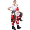 Inflatable Christmas Costume: Santa Claus Riding Reindeer Suit