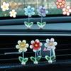 Car Swinging Six Leaf Chrysanthemum Ornament Cartoon Dashboard Center Console DIY Interior Decoration