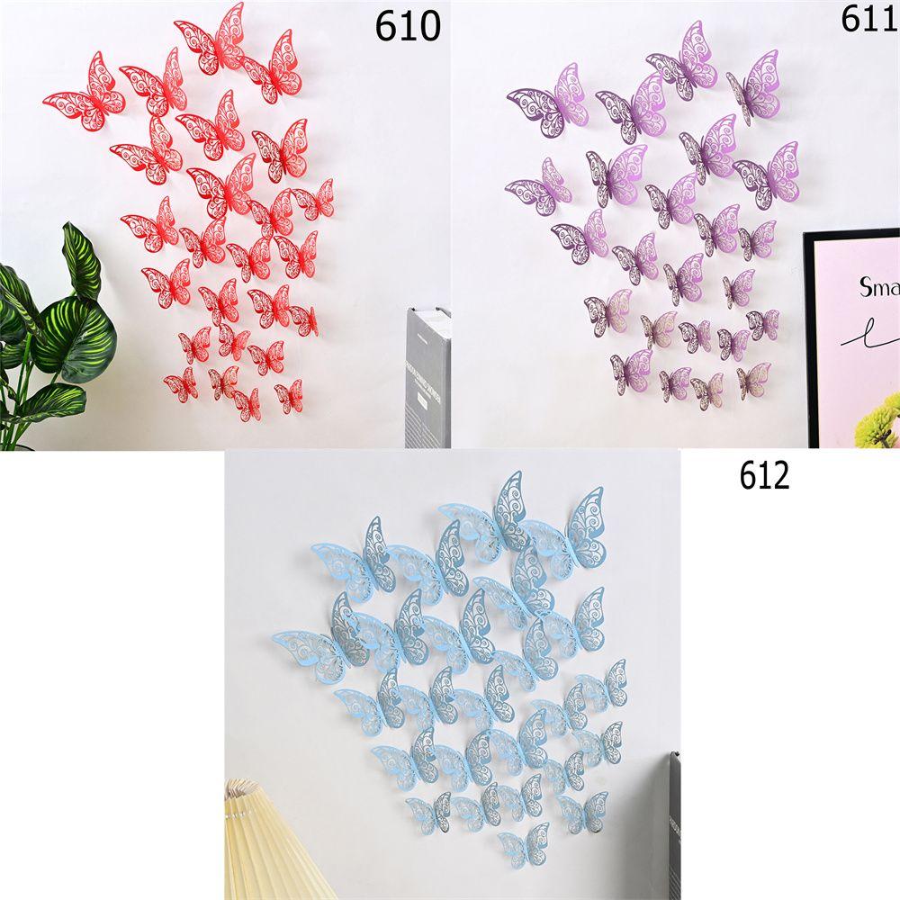 Butterflies Art Hollow Butterflies Decals 3D Butterfly Stickers Wall Decals Wall Art Decor