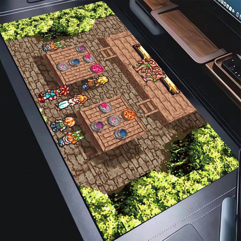 Mouse Pad Laptop Pixel Art Forest HD Print Mousepad Computer Anime Cchrono Trigger Keyboard Pad PC Gaming Gamer Desk Mouse Mat
