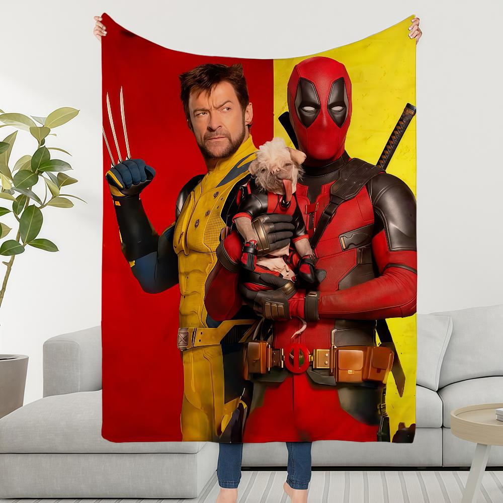 Blanket AND Throw Super Cosy Plush Living Room Sofa Couch W-WolverineS-ES Childish Birthday D-DeadpoolS-ES Gifts