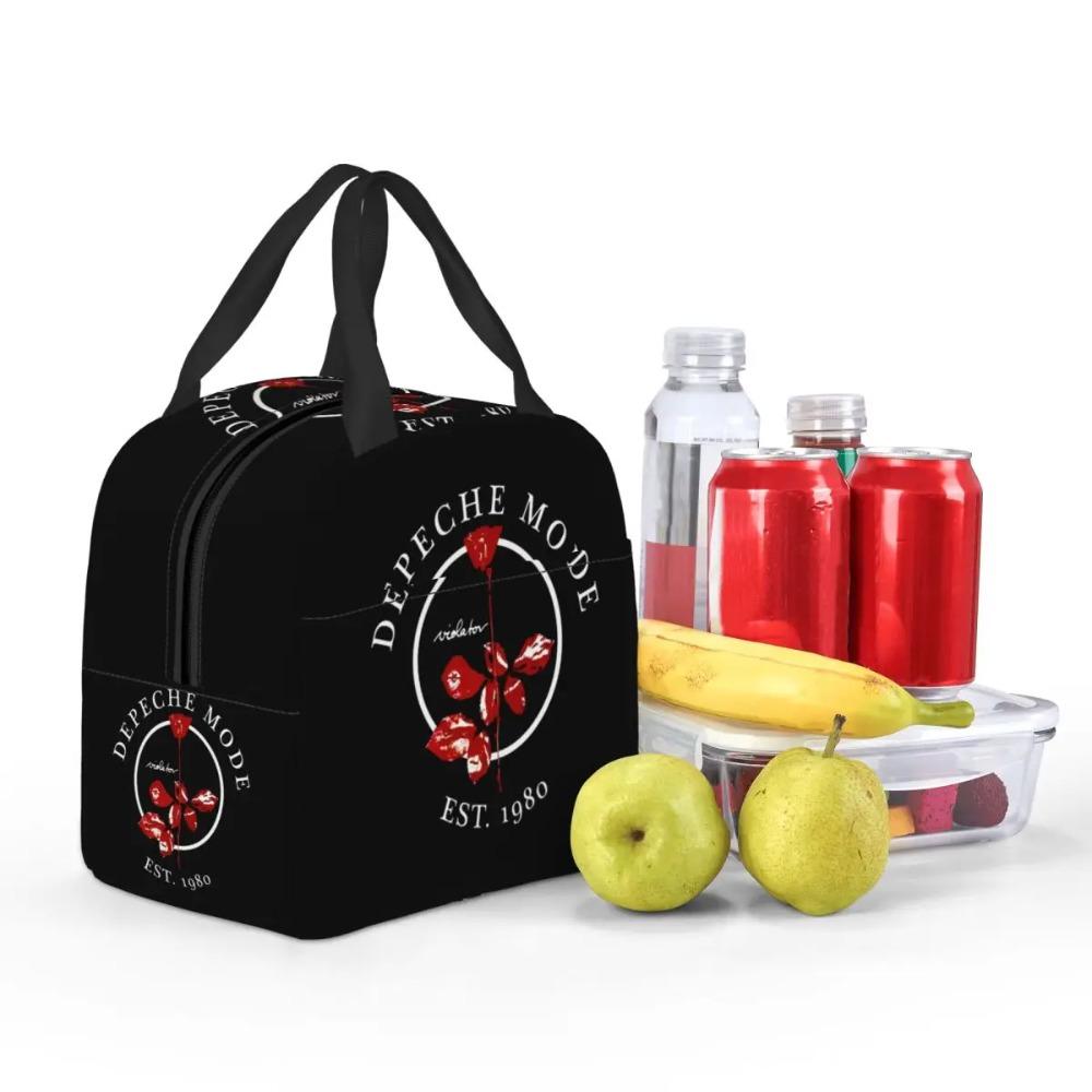 Custom Electronic Rock Depeche Cool Mode Insulated Lunch Bags for Camping Travel Resuable Cooler Thermal Bento Box Women Kids