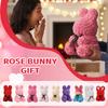 Подарок «Розовый зайчик» - Сохраненный цветок с цветами из пенополиэтилена, Подарок на день рождения и День святого Валентина для нее, Жены, Подруги и Лучшей подруги