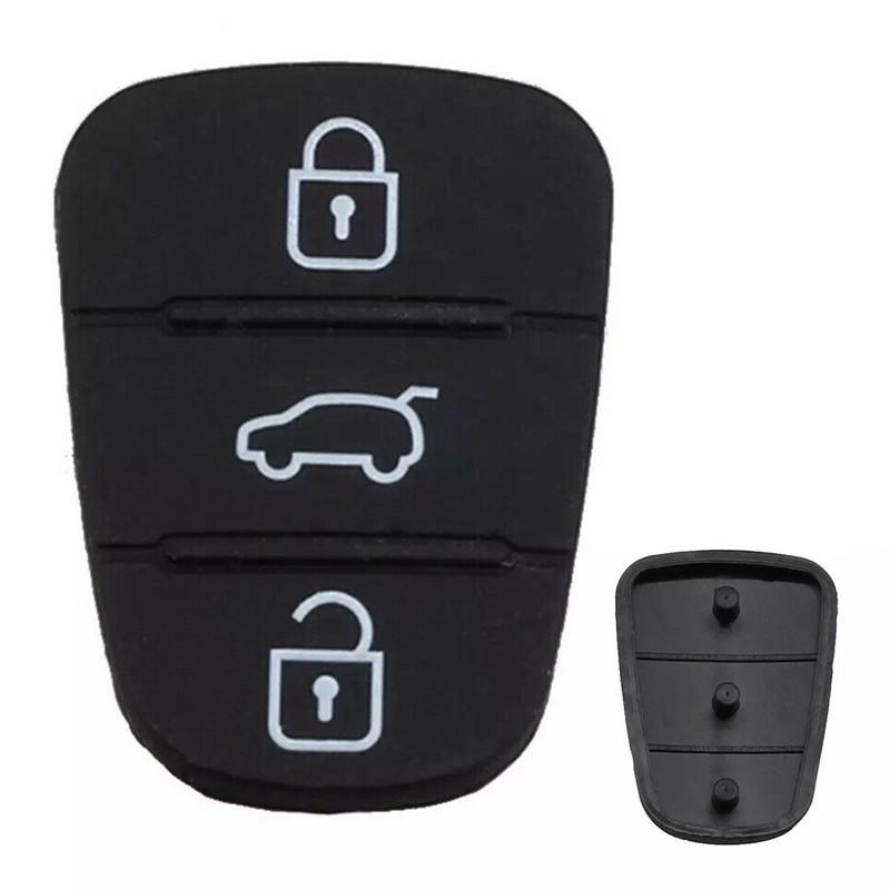 Replacement rubber key pad for For HYUNDAI i20 For i30 ix35 ix20 For Rio For Venga plastic key cover with 3 buttons for car keys