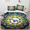 Mandala Duvet Cover Set Boho Style Horse Pattern Chic Polyester Comforter Cover King Twin Size for Teens Adults Kids Bedding Set