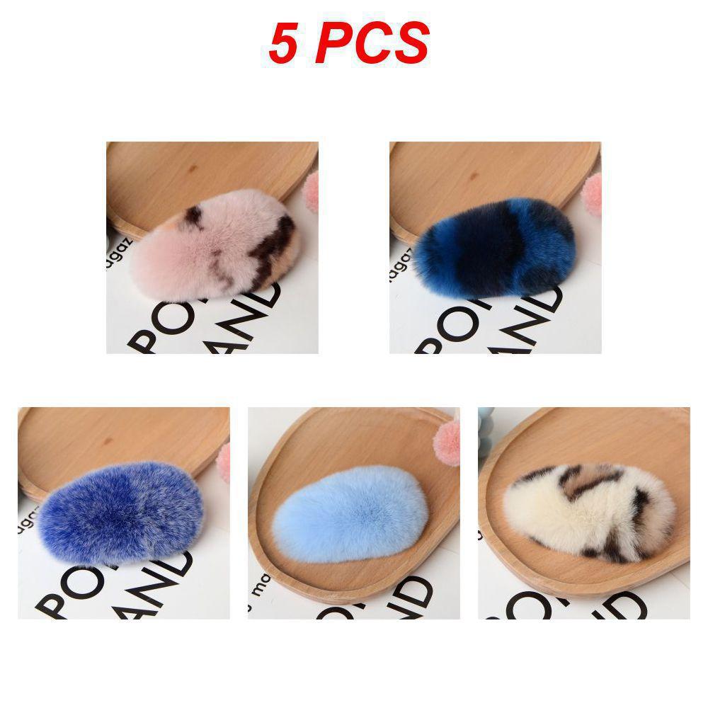 1/3 шт. Зимняя милая пушистая заколка для волос для женщин и девочек, однотонная боковая заколка для волос, BB-заколка, милая плюшевая заколка для волос, цветной аксессуар для волос