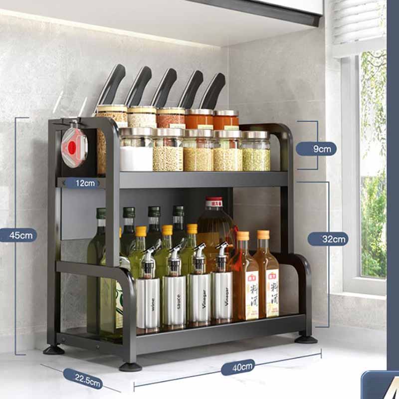 Утолщенная кухонная полка для хранения, полка для приправ, подставка для ножей, столешница, многофункциональное хранилище