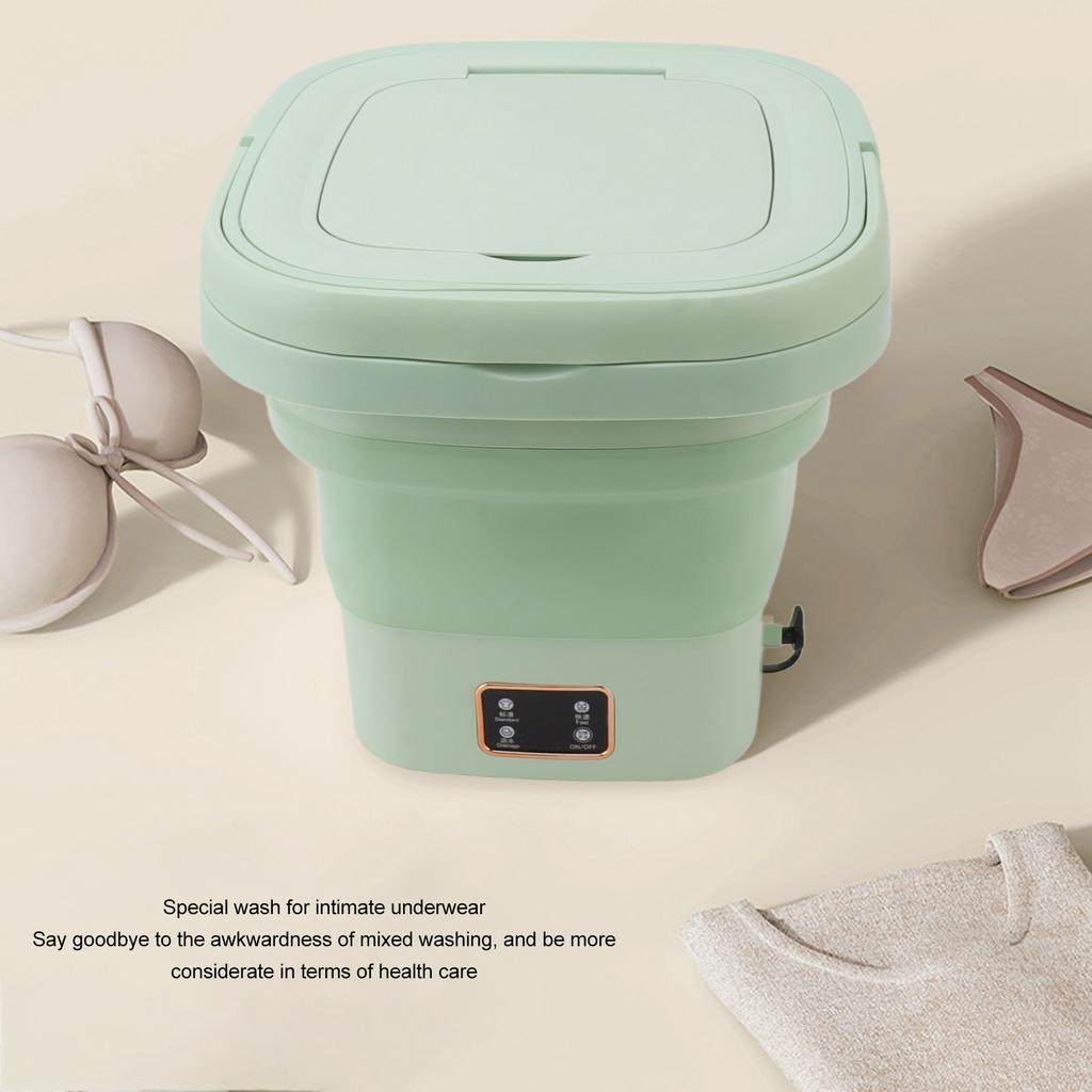 9L Portable Small Foldable Washing Machine with Spin Dryer For Socks Underwear Panties Washer Household Mini Washing Machine