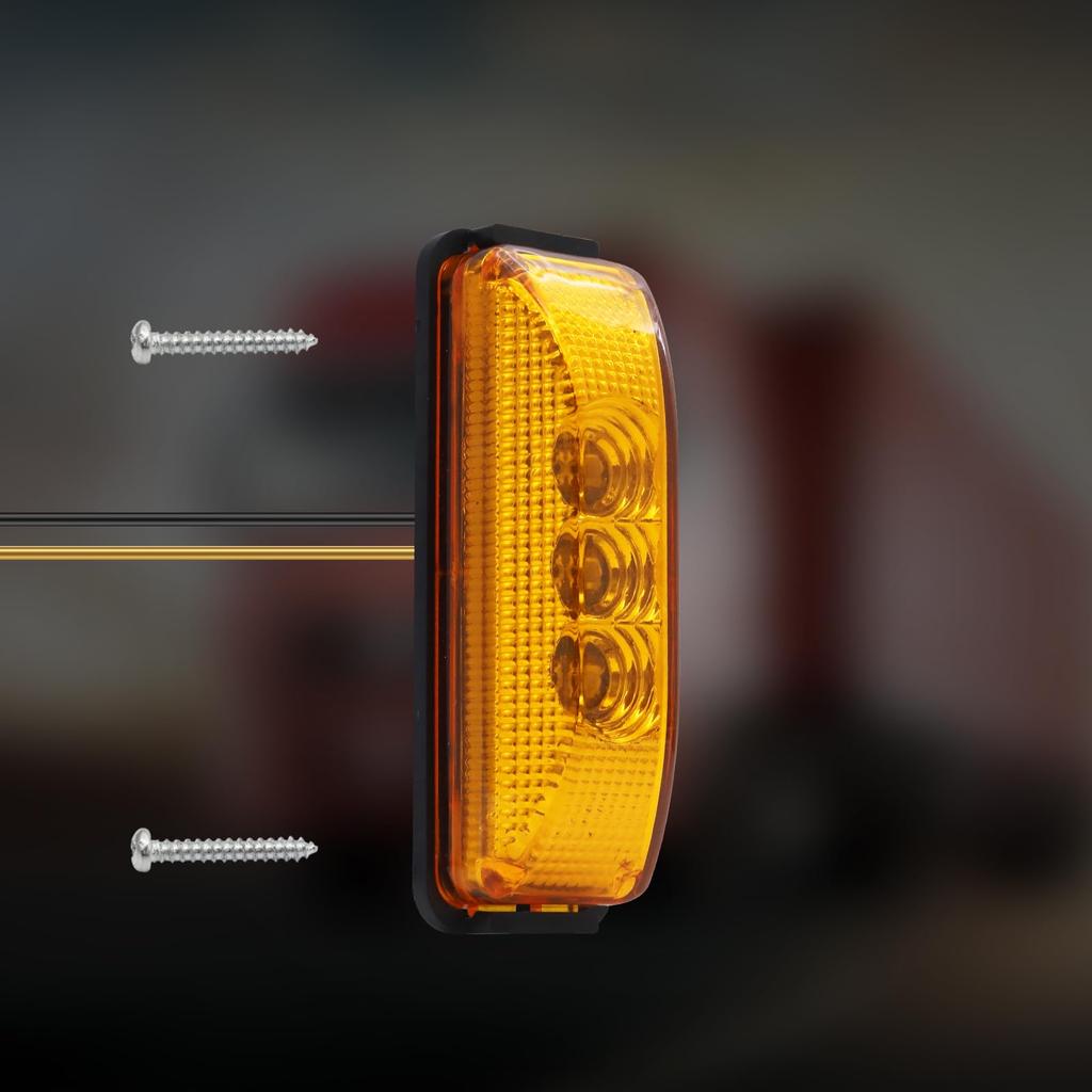 Ygmylandbb LED Truck Side Marker Lamp, 24V, , 3-LED Side Light, Car Width Light,