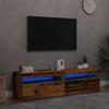 VidaXL TV Furniture with LED Lights 2 Pcs Old Wood Engineered Wood, TV Stand, Media Unit, TV Console, Cabinet 856316