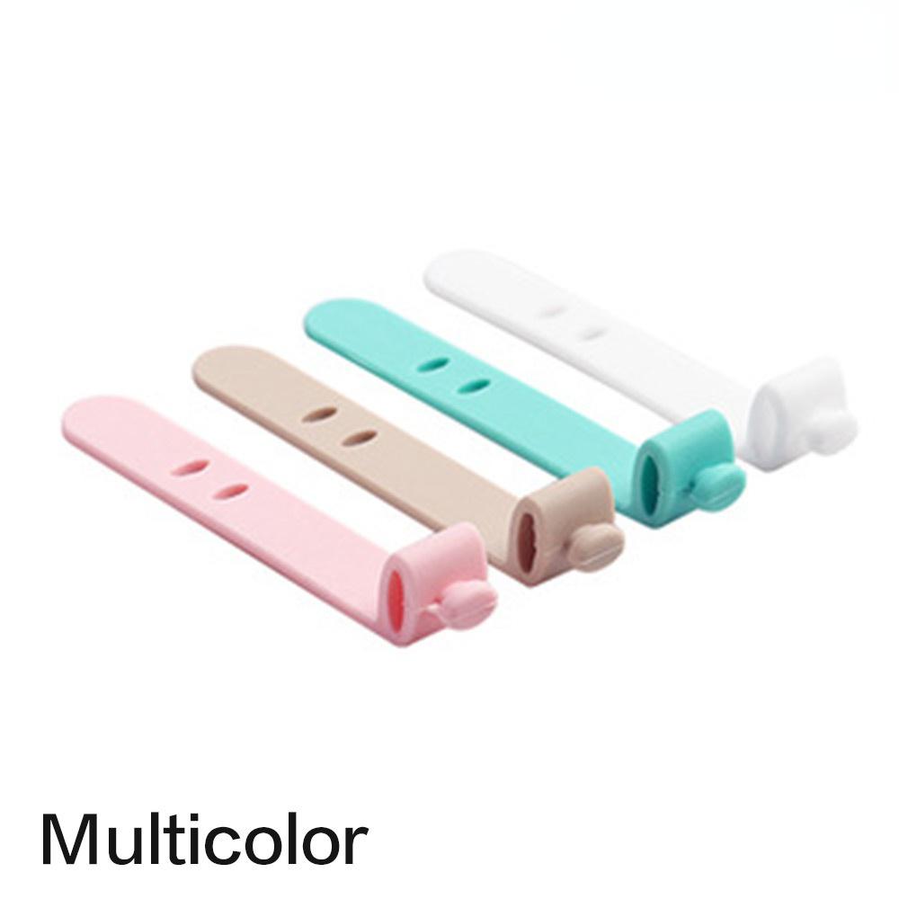 4/8 шт./уп. Мини силиконовые USB стяжки для кабелей, органайзеры для кабелей, мягкие ремешки, органайзер-намотка, зажимы для хранения