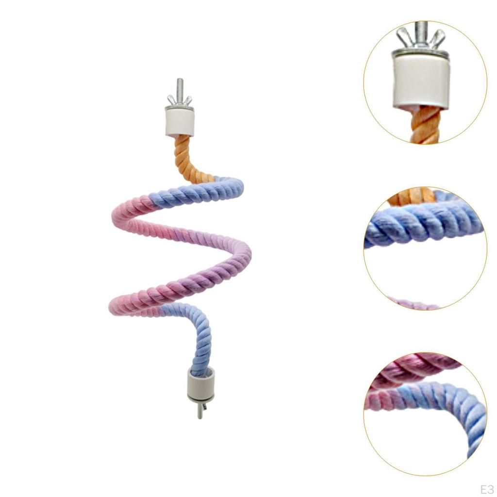 Bird Rope Parrot Swing Cage Standing Perch Supplies Climbing Pet Birds