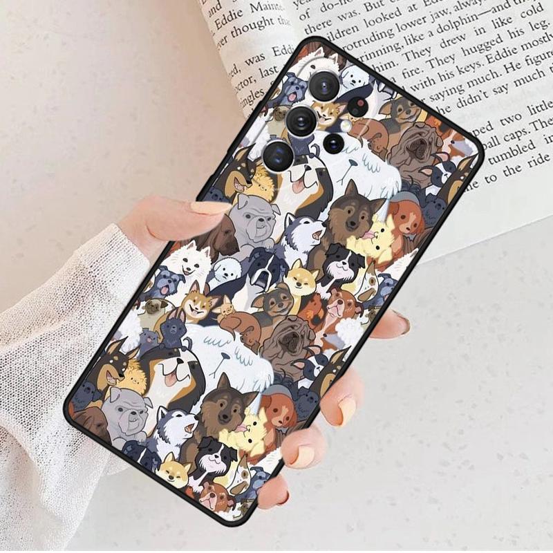 Cartoon Animal Dog Cat Pig Phone Case For Samsung Galaxy S25 S23 S30 S8 S21 S20 FE S24 S22 Note 10 20 S8 Plus lite Ultra