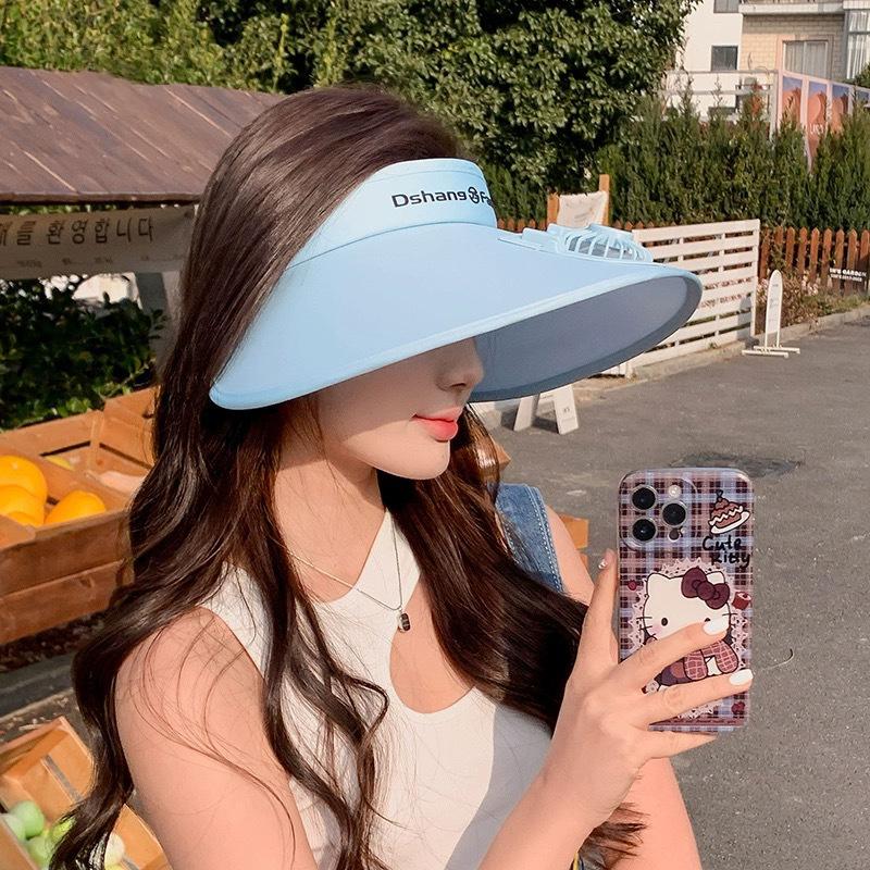 New Hat with Electric Fan for Women's UV Air Top Sun Hat Adult Sun Protection Hat