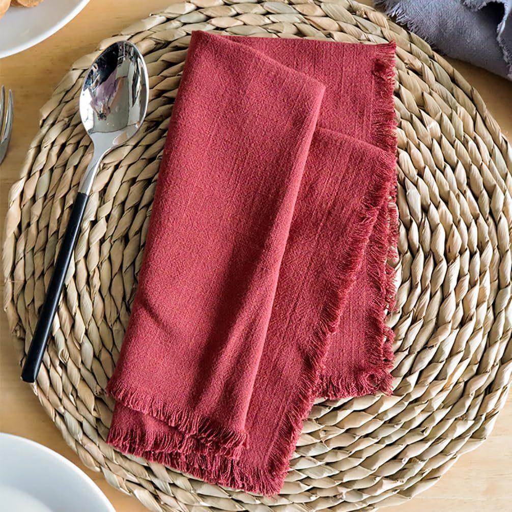 1PC Napkin Burlap Mouth Cloth Cotton Linen Party Holiday Decoration Table Runner Cross Border Factory Wholesale