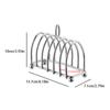 Подставка для тостов из нержавеющей стали, держатель для домашнего хлеба в ресторане, 6 ломтиков, инструмент для демонстрации еды для ресторана, кухонные аксессуары