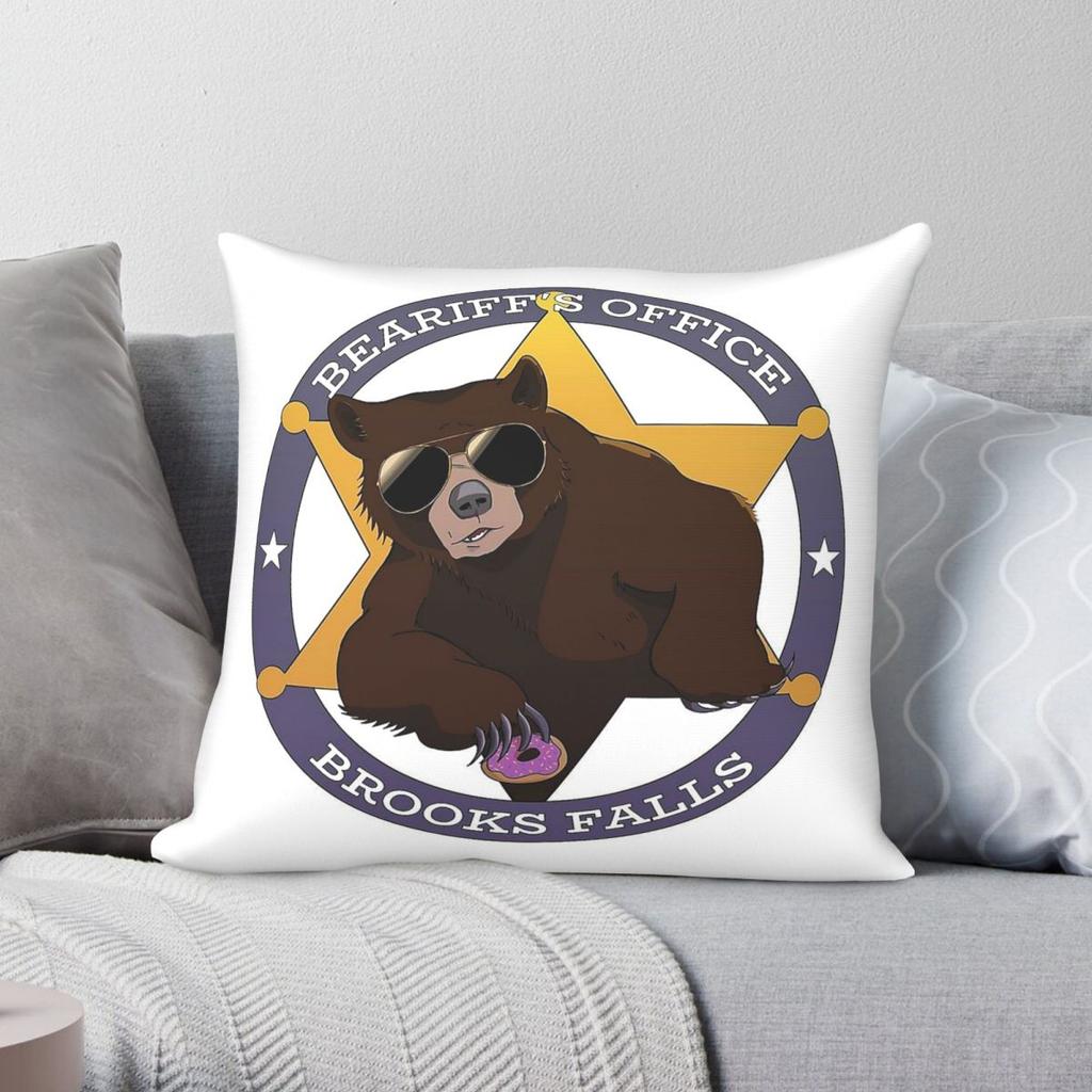 Beariff Office Brooks Falls Square Pillowcase Polyester Linen Velvet Creative Decorative Pillow Case Bed Cushion Cover Wholesale