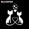 BLKUOPAR Cats Love Heart Animals Kawaii Car Stickers Scratch-Proof Graphics Personality Decals Motorcycle Windshield Decoration