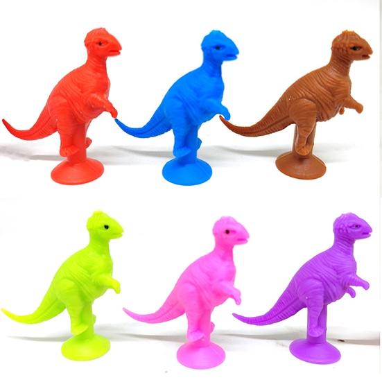 10 шт. игрушки на присоске интересный сильный динозавр гибкая адсорбция не раздражает развлечения экологически чистая присоска в форме животного