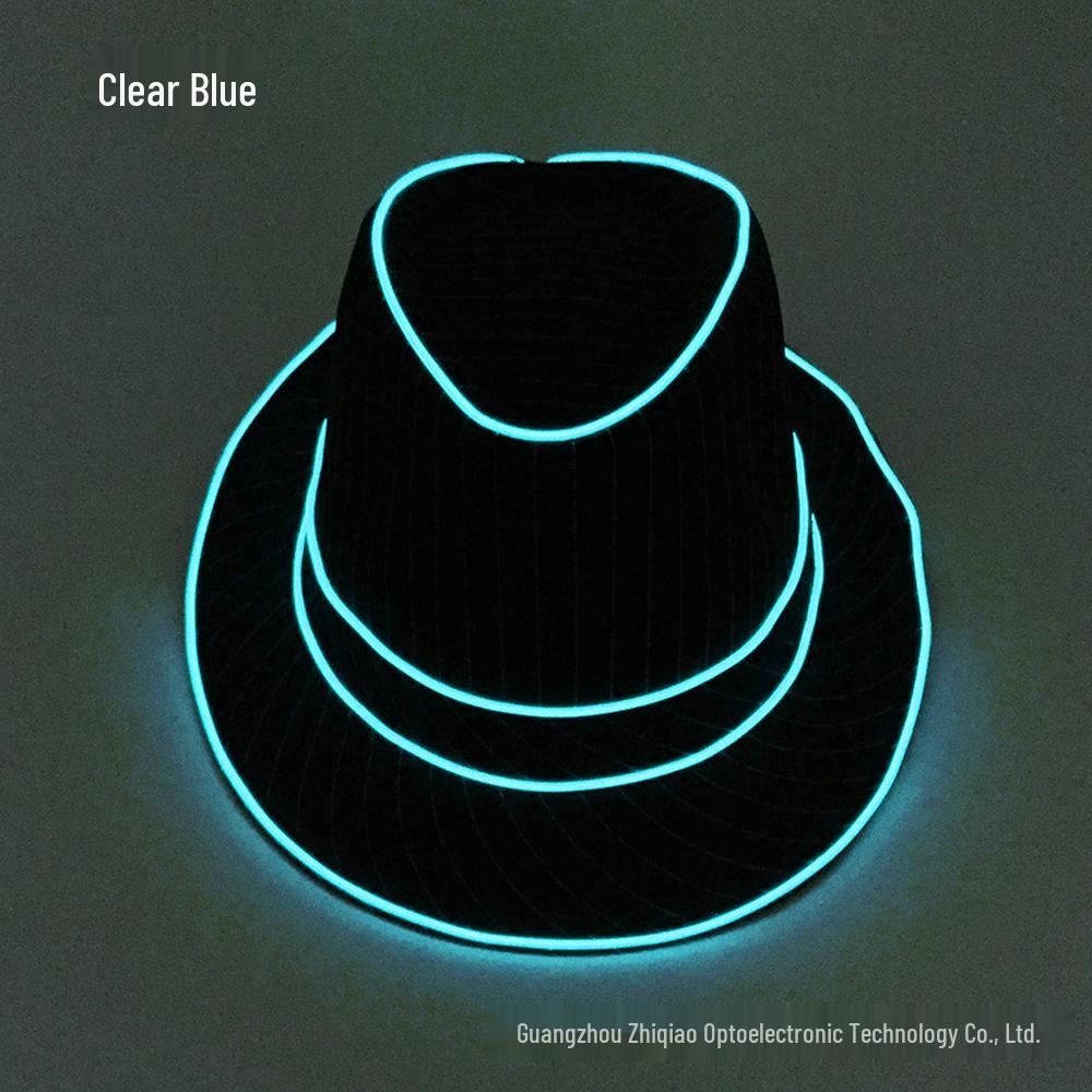 Светодиодная светящаяся шляпа-цилиндр британского джентльмена - Стильный тренд для выпускных вечеров и джазовых мероприятий