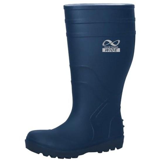 Field X Treamer color long boots toe cap wide shaft navy size 3L FX-875