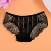 Женские трусики, дышащие, упругие, с низкой талией, хлопковые трусы с промежностью, полупрозрачные кружевные тюлевые женские трусы внутри