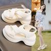 Summer New Thick-soled Breathable Hollowed-out Versatile Low-top Casual Women's Shoes Cross-elastic Waterproof Sandals Women
