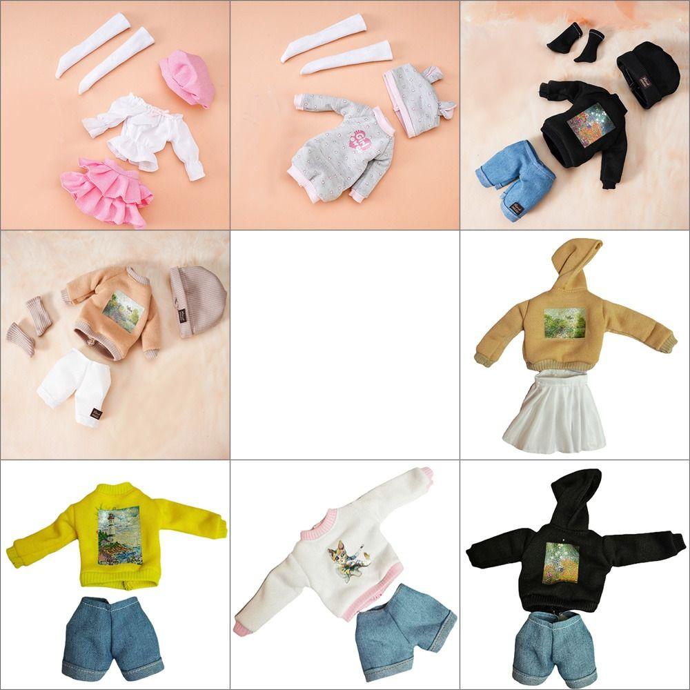 Gift Toys Top Kids Toy Doll Shorts Skirt Handmade Hoodies 1/6 Dolls Clothes Doll Sweatshirt Outfits