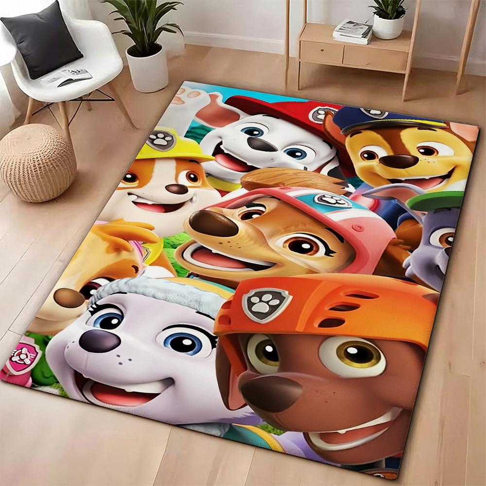 Paw Patrol Rescue Team Theme Rug Nonslip Durable Carpet For Gaming Room Play Area Home Party Decor Halloween Gift