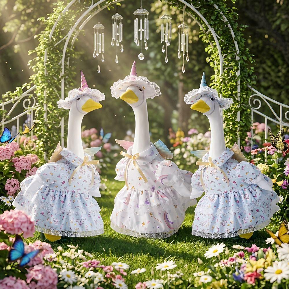 Cottage Style Porch Goose Clothes Country Style Porch Goose Dress Porch Goose Outfit Yard Statue