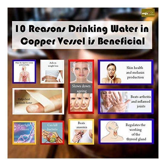 Copper Bottle (1000 Ml), Copper Yoga Water Bottle, SDO