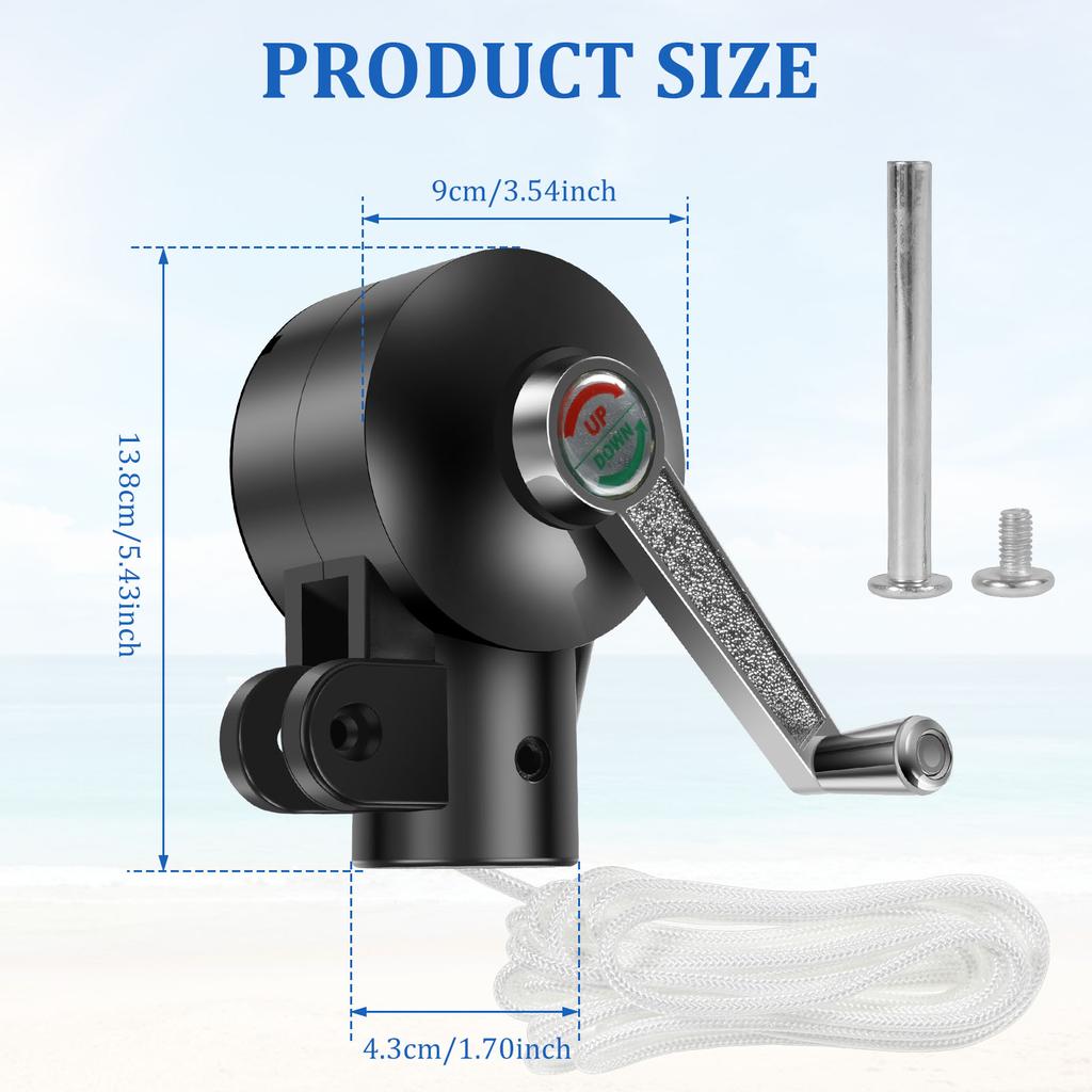 Patio Umbrella Accessories Outdoor Parasol Replacement Part Umbrella Robust Hand Crank System Easy Install Steering Mount Paraso