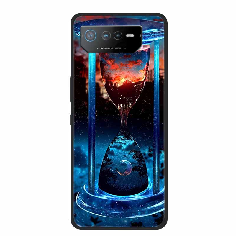 Чехол для телефона Asus ROG Phone 6D Ultimate Задняя крышка Черный ТПУ Силикон Мягкий Чехол Для Asus ROG Phone 6 Pro Чехол Phone6 Pro