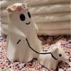 Halloween Ghost Walking Dog Silicone Mold Funny Ghost Walking His Ghost Dog Halloween Ghost Dog Suitable for Making Candles
