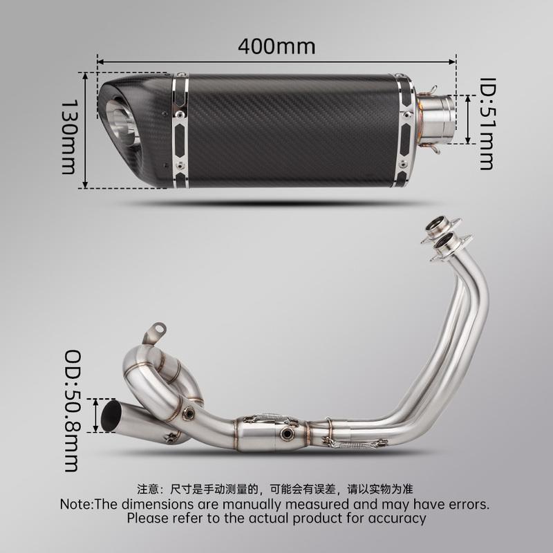 For XSR700 MT07 MT-07 FZ-07 Tracer R7 2014 - 2025 Motorcycle Exhaust system