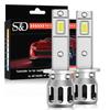 2Pcs H1 H3 Turbo LED Bulb Headlight Canbus Lamps Mini 25000LM 6500K CSP Chips Super Bright High Low Beam for Car Fog Lights 12V White Automobile