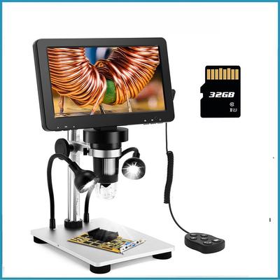 7-дюймовый 1080p 1200x Вращающийся FHD Экран Увеличитель LCD Цифровой Микроскоп Увеличение Видеорегистратор
