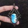 Тибетская бирюза, медный кулон, медная проволока, обернутая кулоном, драгоценный камень, бирюзовое ювелирное изделие, подарок для него, кулон ручной работы, медное ювелирное изделие