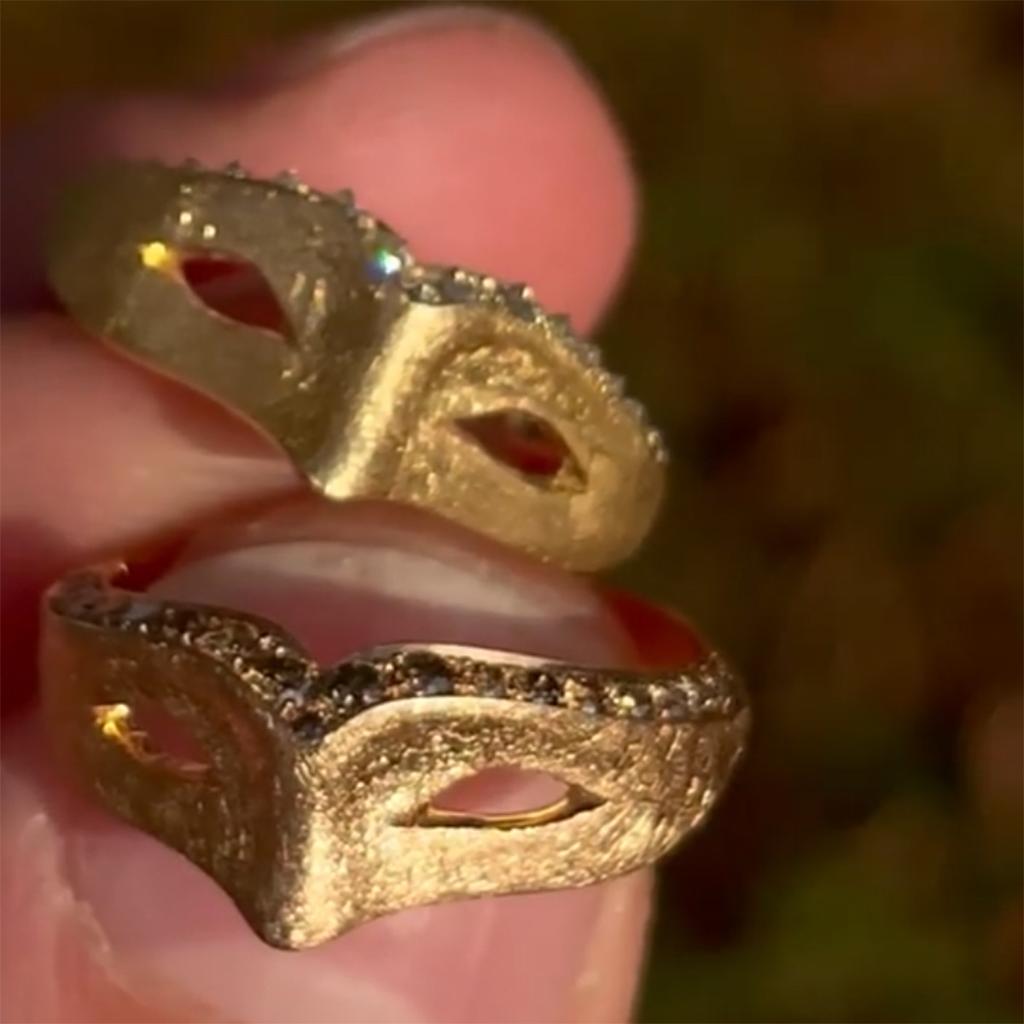 Новое простое и легкое роскошное кольцо с поддельной маской для танцев, индивидуальное винтажное кольцо со встроенным бриллиантом