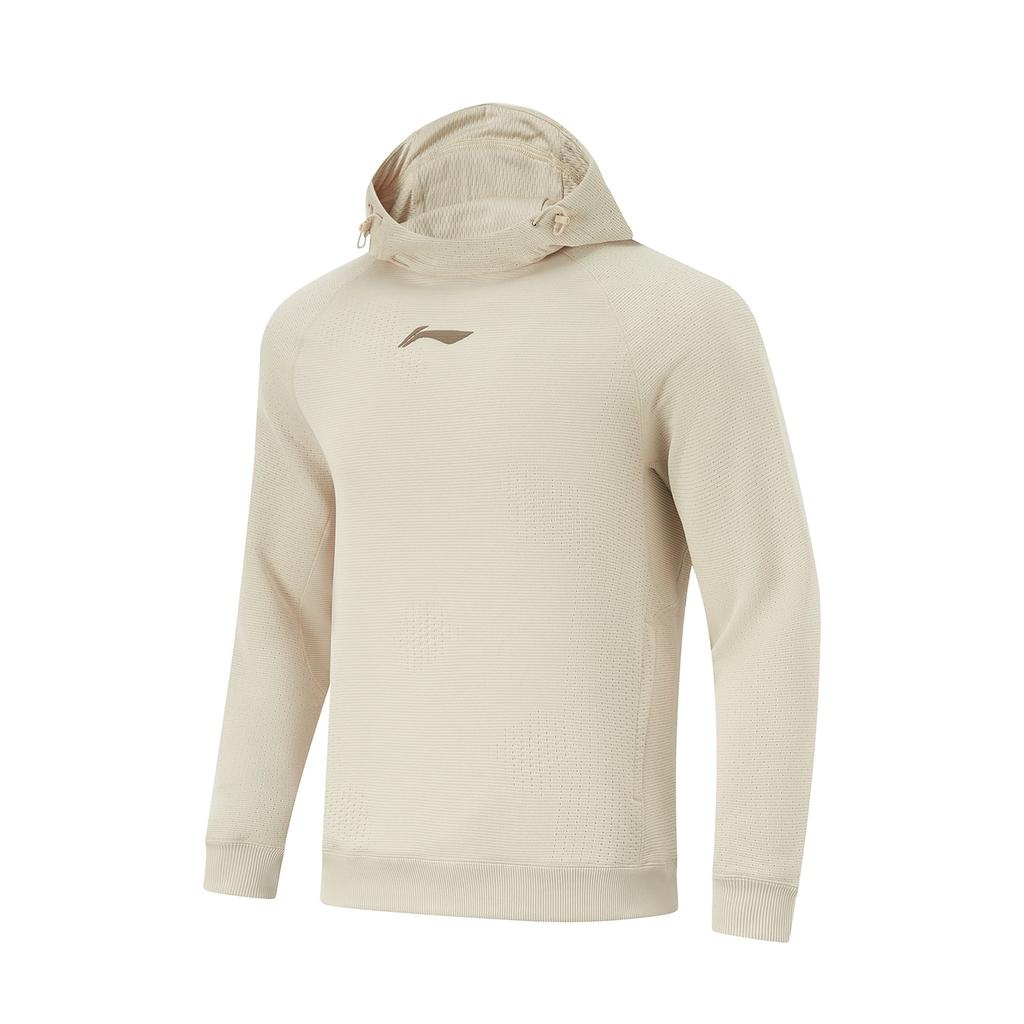 Li Ning CBA Series Professional Basketball Solid Color Logo Hoodie Comfortable Breathable Versatile Casual Sweatshirt Men Hoodies AWDU521-3