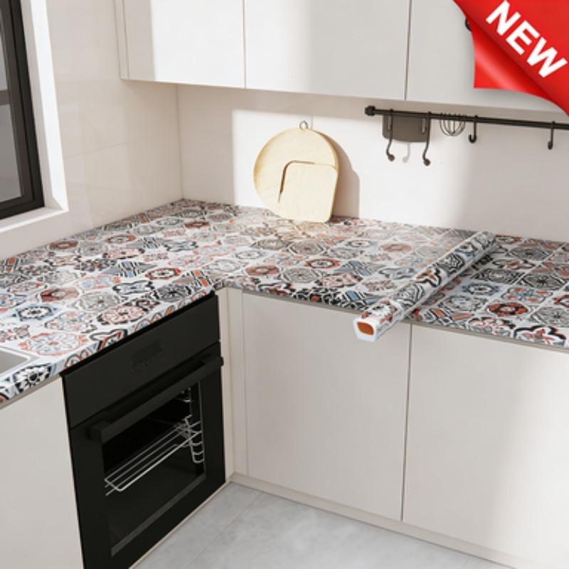 40*1M-3M-5M Self Adhesive Kitchen Backsplash Sticker Oil Proof Waterproof Heat Resistant Wall Decal for Stove Cabinet