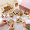Жаньмай 100 шт. Мыльницы для домашнего мыла Упаковка 3,35 x 2,36 x 1,2 дюйма с 100 бирками и шпагатом Маленькая упаковочная коробка для мыла с окном Мини
