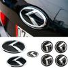 7pcs ABS Auto Emblem for KIA K2 K3 KX3 K5 Sorento Rio Forte Sportage Ceed T25 Optima Carens Front Trunk Steering Wheel Hub Stickers