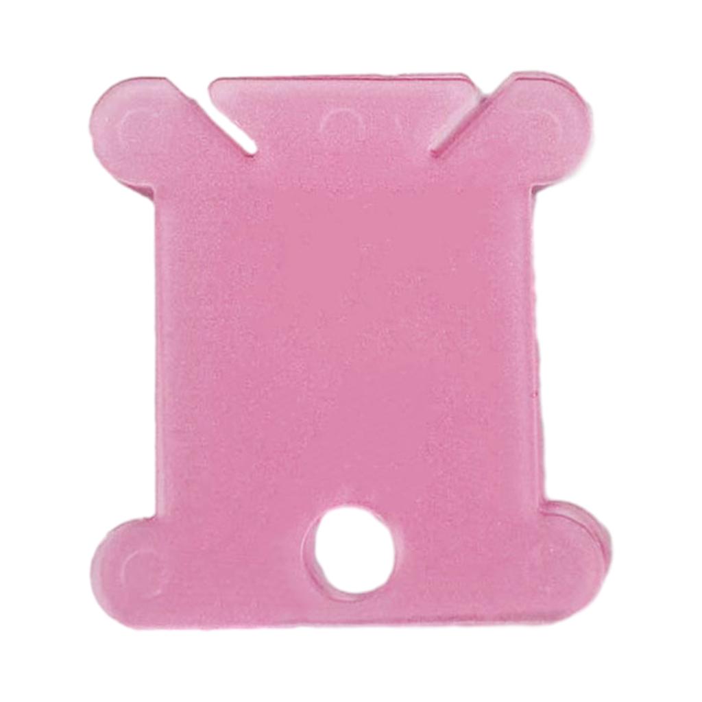 50 Pieces Plastic Floss Bobbins 1.37x1.49in Embroidery Thread Winder Plastic Thread Bobbin for Sewing Thread Storage