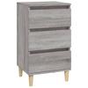Nightstand Gray Sonoma 40 x 35 x 70 cm Particleboard