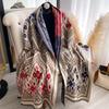 Женский двусторонний шарф из имитации кашемира, мягкий, теплый, шаль-пашмина, осенне-зимний, холодостойкий, ветрозащитный, одеяло