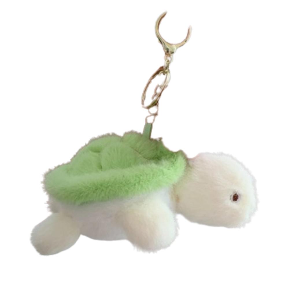 PP Cotton Plush Turtle Key Ring With Sound Green Doll Key Ring Couple Gift