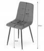 Kara Chair - Dark Gray Velvet / Wood Color Legs X 1