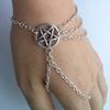 Women Fahsion Wiccan Slave Pentagram Pentacle Decorated Chain Bracelet Jewelry
